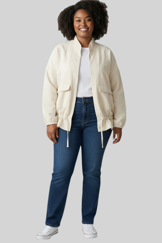 Essential Linen Drawstring Jacket