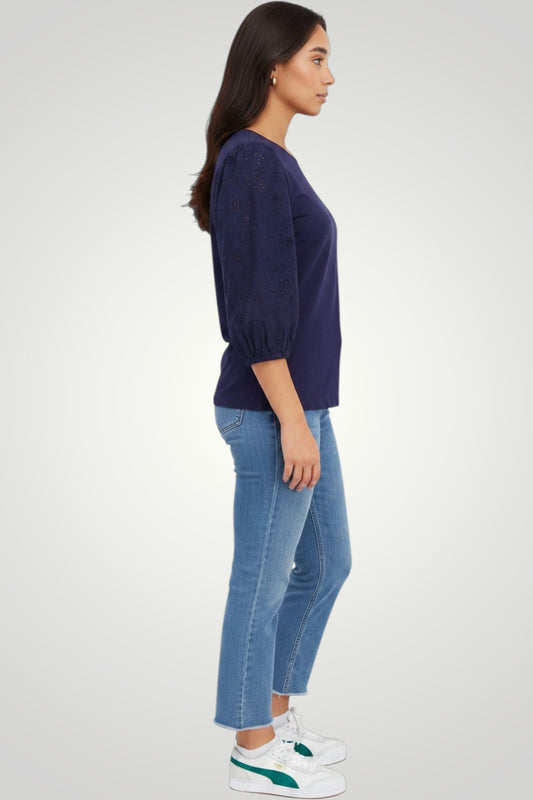 Noir Eyelet Top (Tchibo)