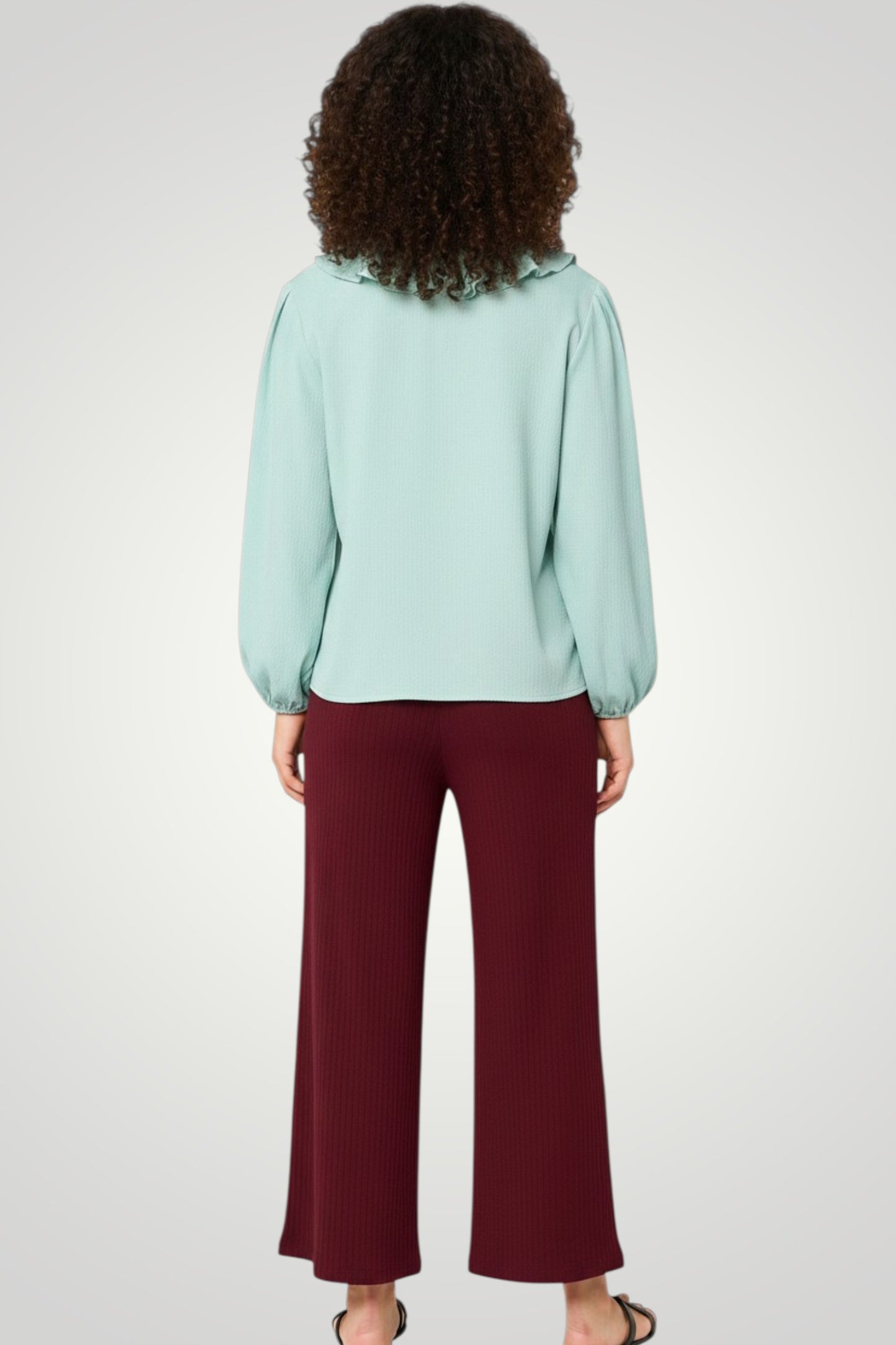 Celeste Ruffle Blouse (London Fog)