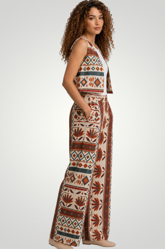 Terra Nomad Printed Linen Set
