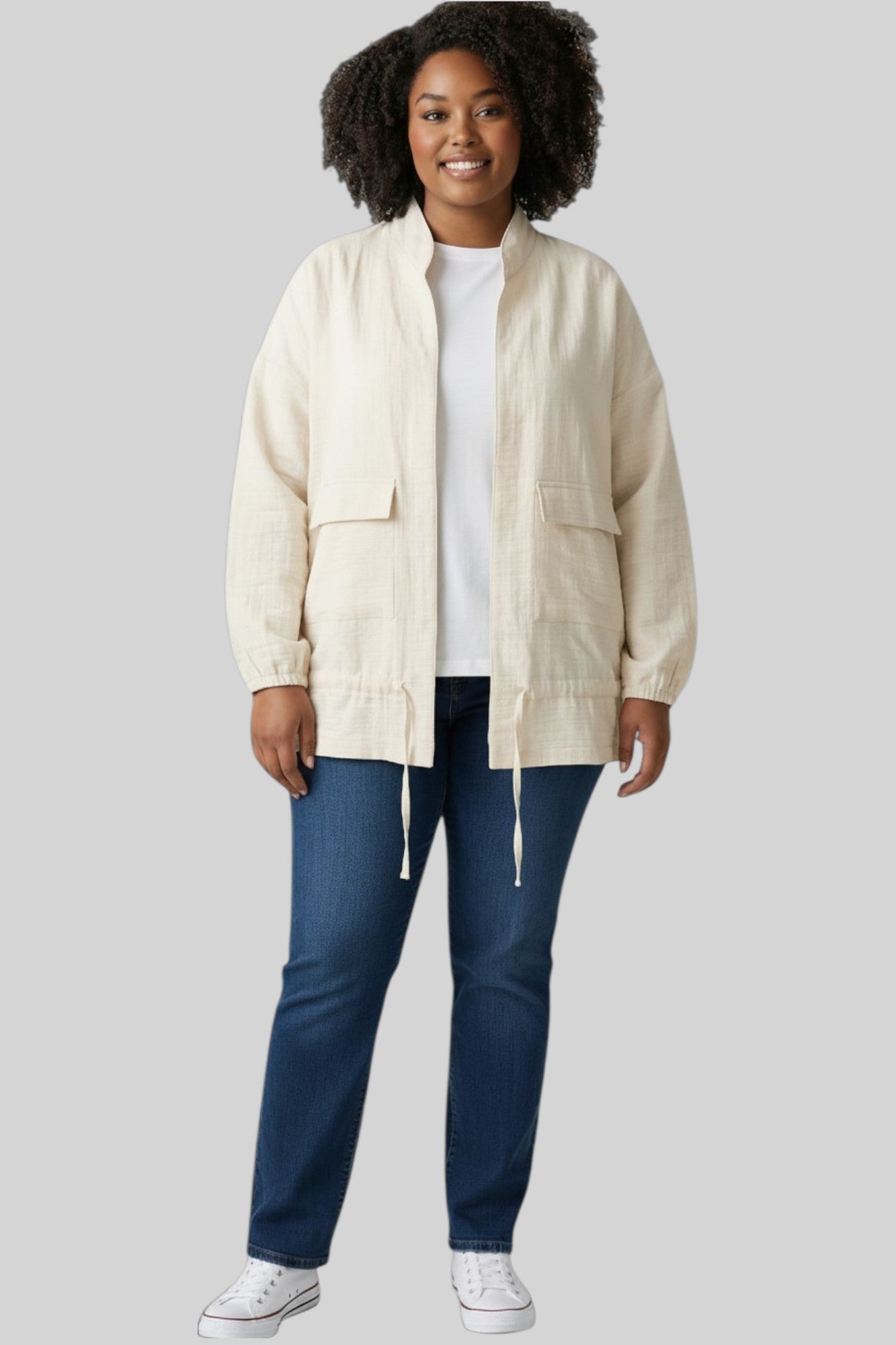 Essential Linen Drawstring Jacket