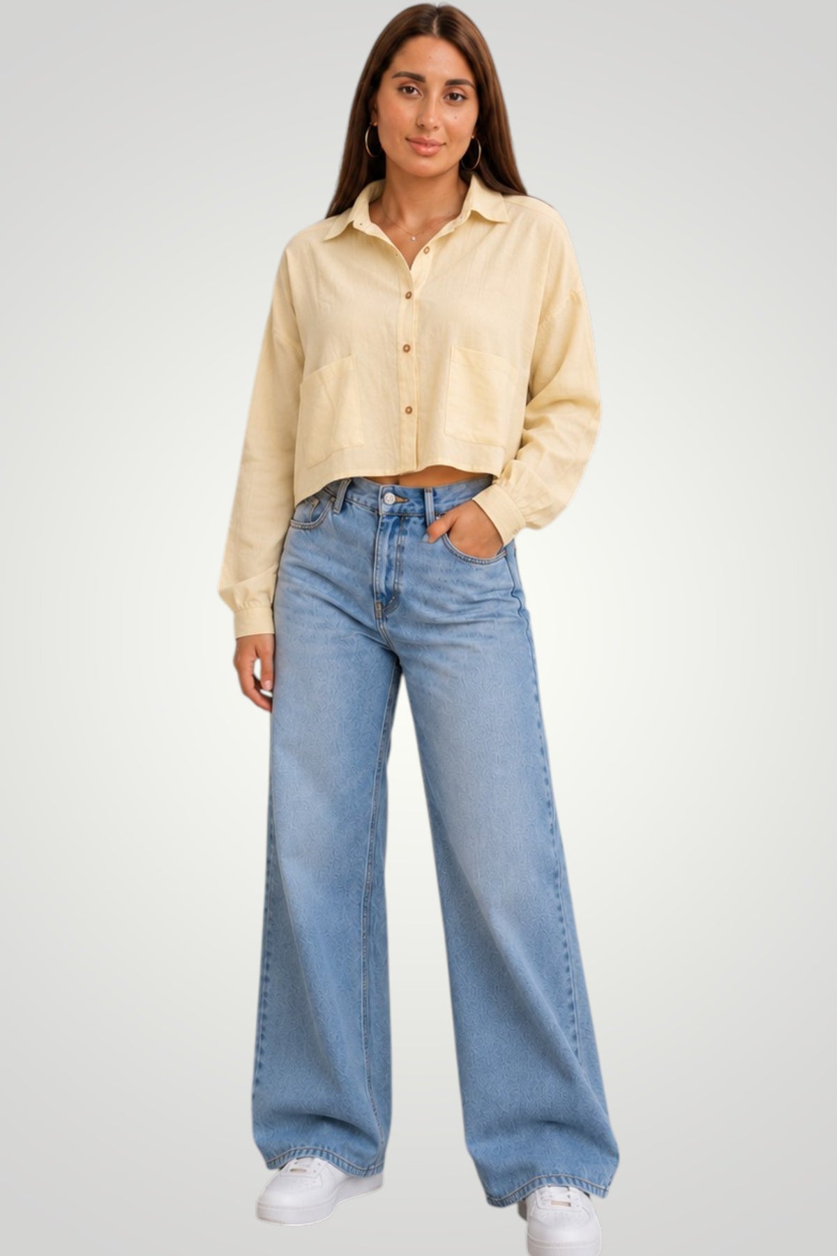 Liora Soft Linen Cropped Shirt