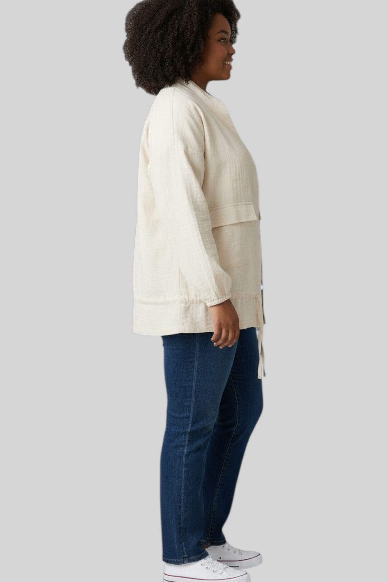 Essential Linen Drawstring Jacket