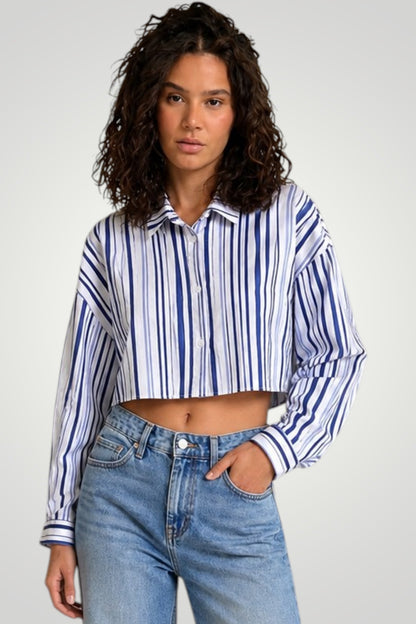 Selene Silk Cropped Shirt
