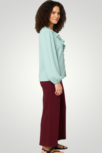 Celeste Ruffle Blouse (London Fog)