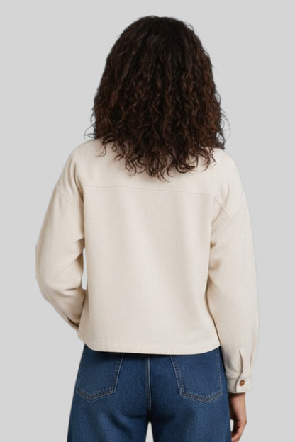 Aria Linen Cropped Shirt