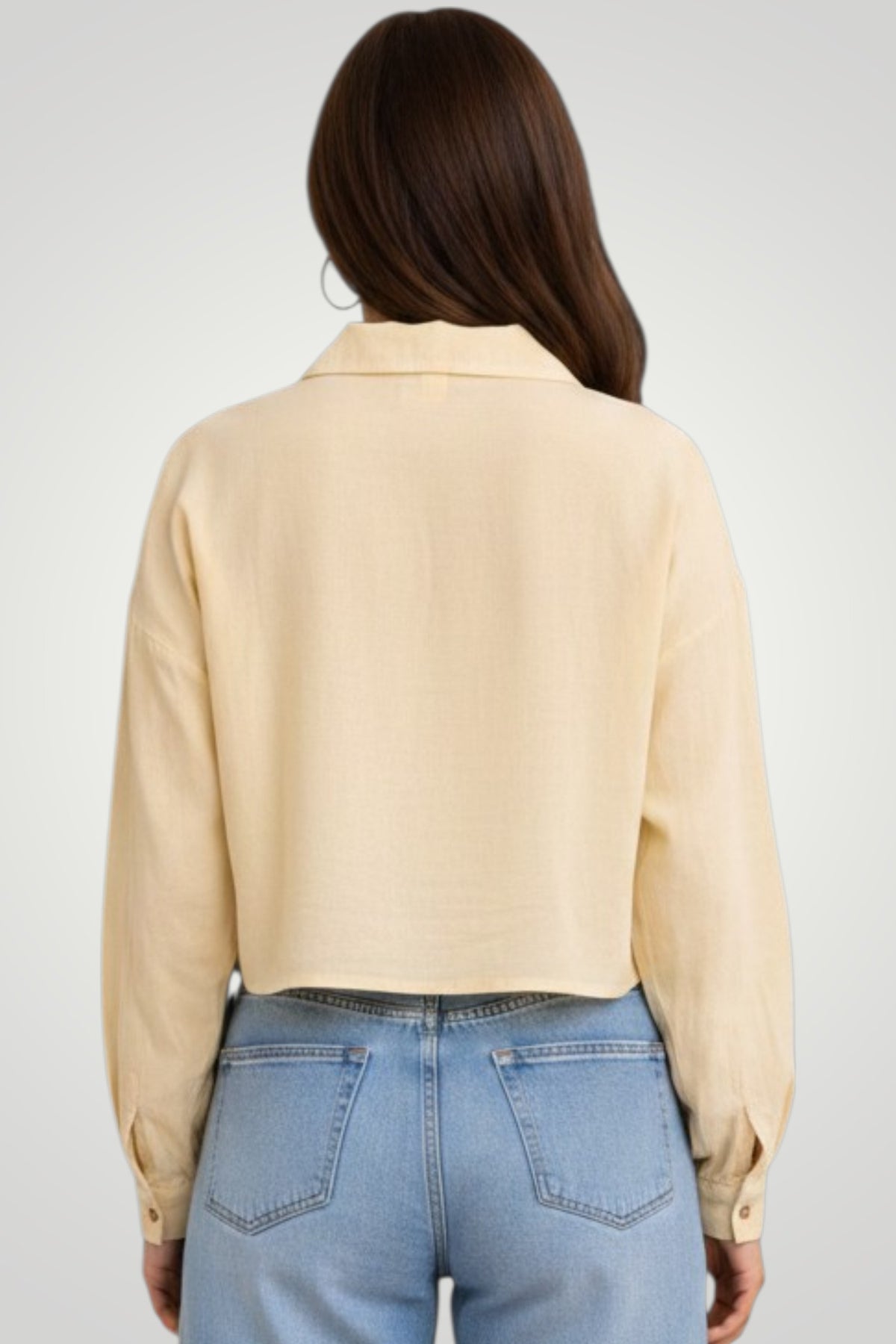 Liora Soft Linen Cropped Shirt