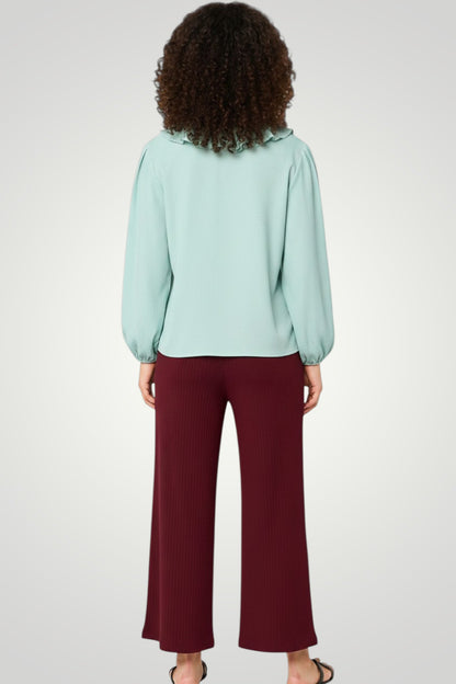Celeste Ruffle Blouse (London Fog)