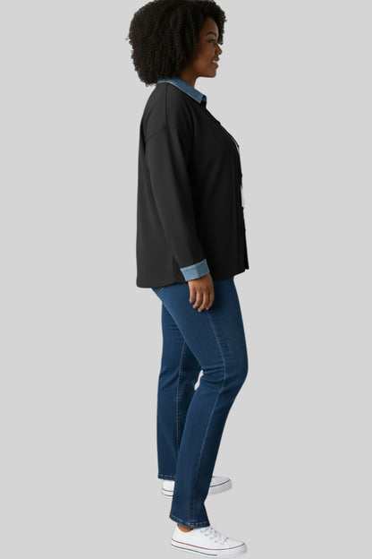 Luna Contrast Collar Shirt