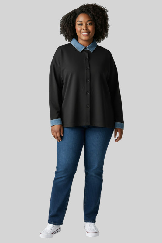 Luna Contrast Collar Shirt