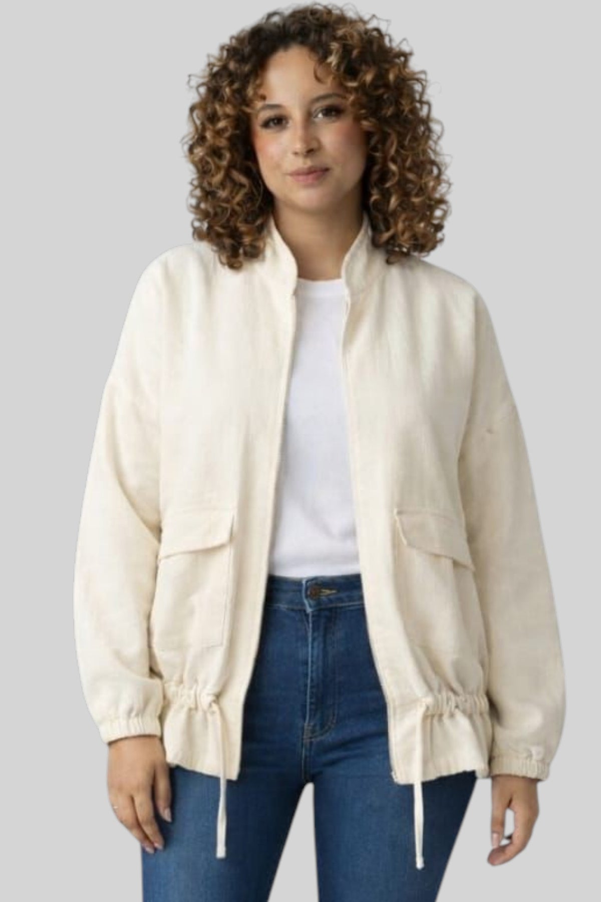 Essential Linen Drawstring Jacket