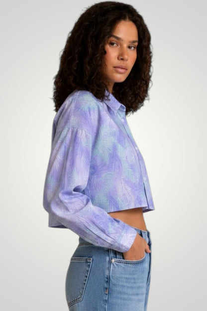 Selene Silk Cropped Shirt