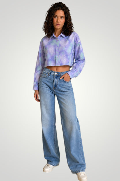 Selene Silk Cropped Shirt
