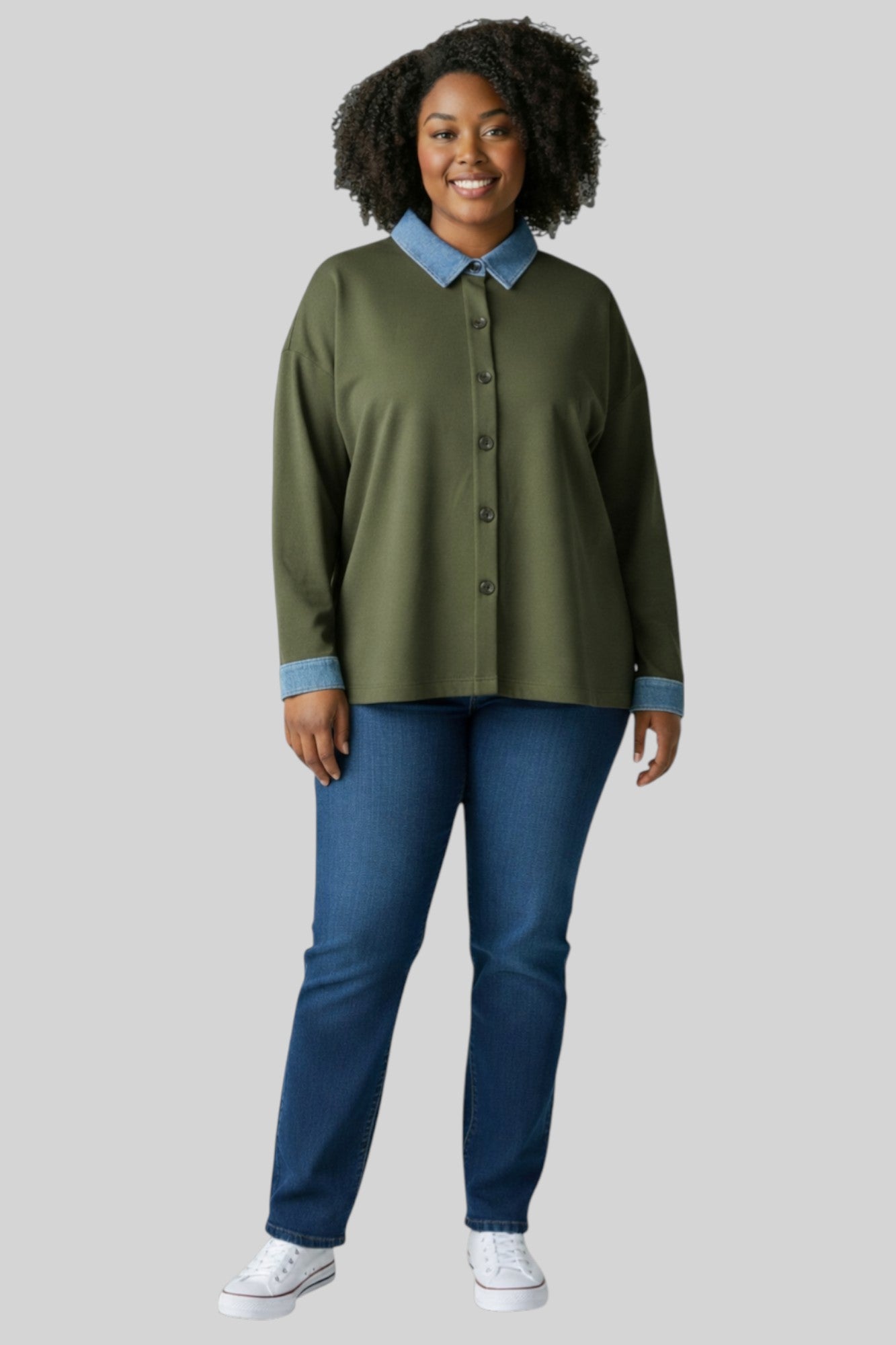 Luna Contrast Collar Shirt