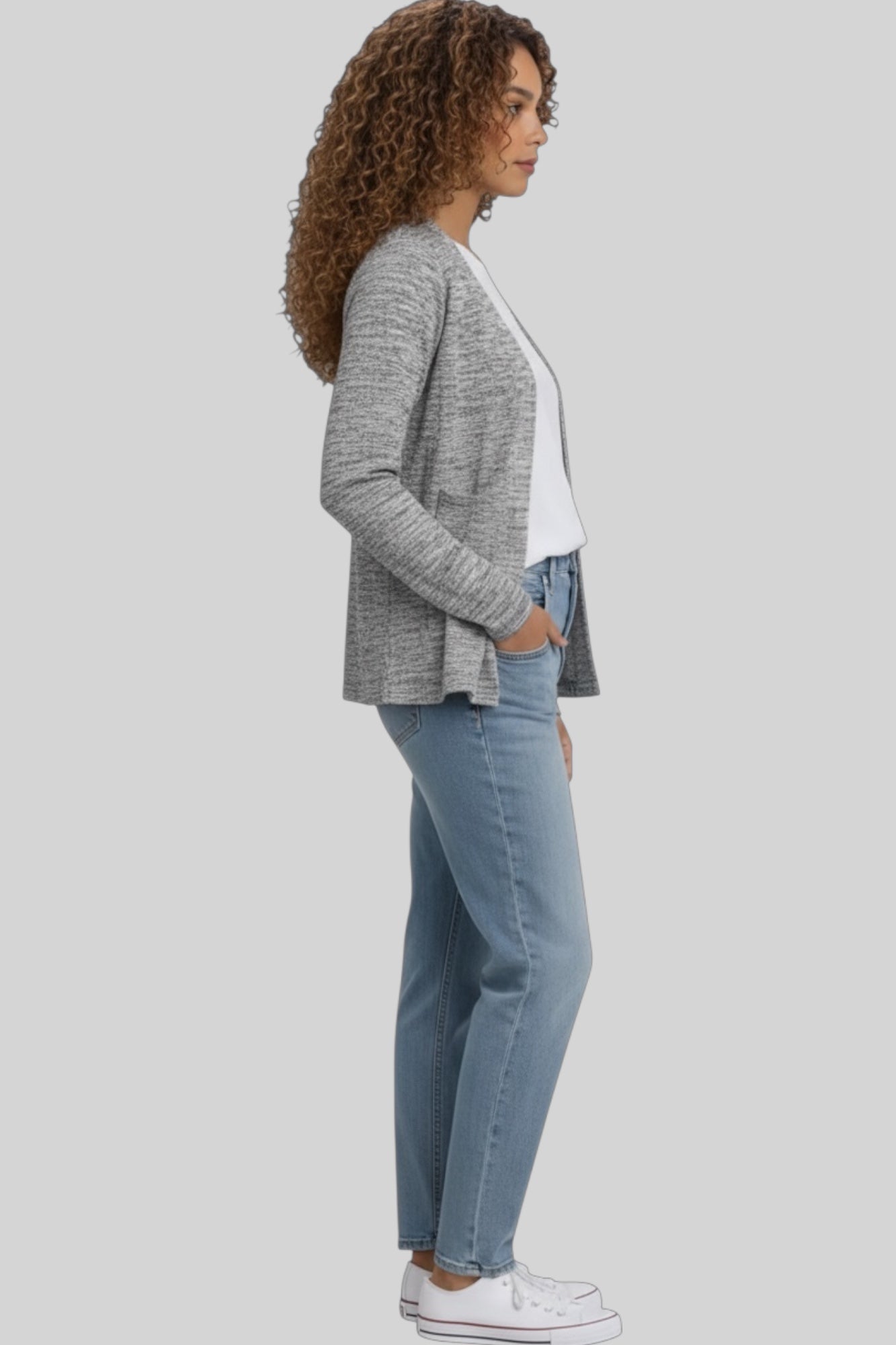 Heather Longline Knit Jacket