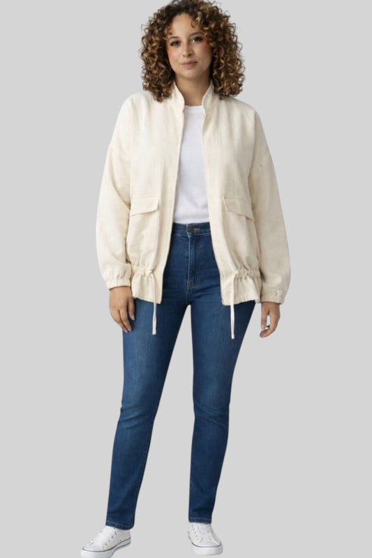 Essential Linen Drawstring Jacket