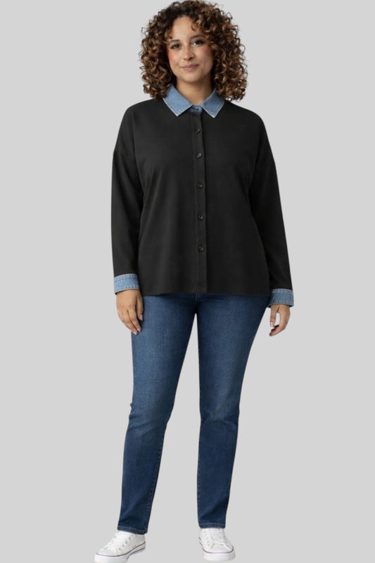 Luna Contrast Collar Shirt