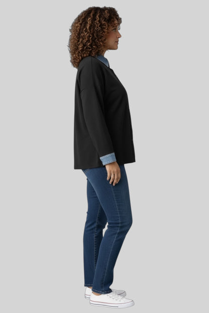 Luna Contrast Collar Shirt