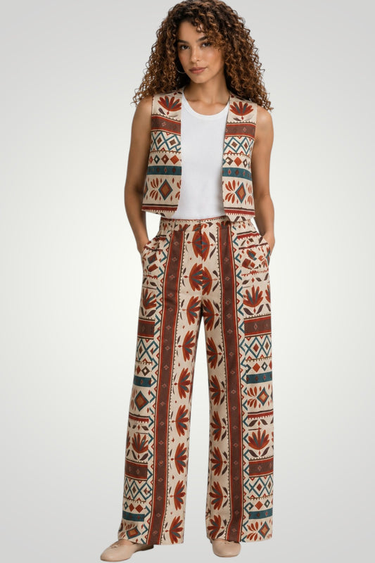 Terra Nomad Printed Linen Set