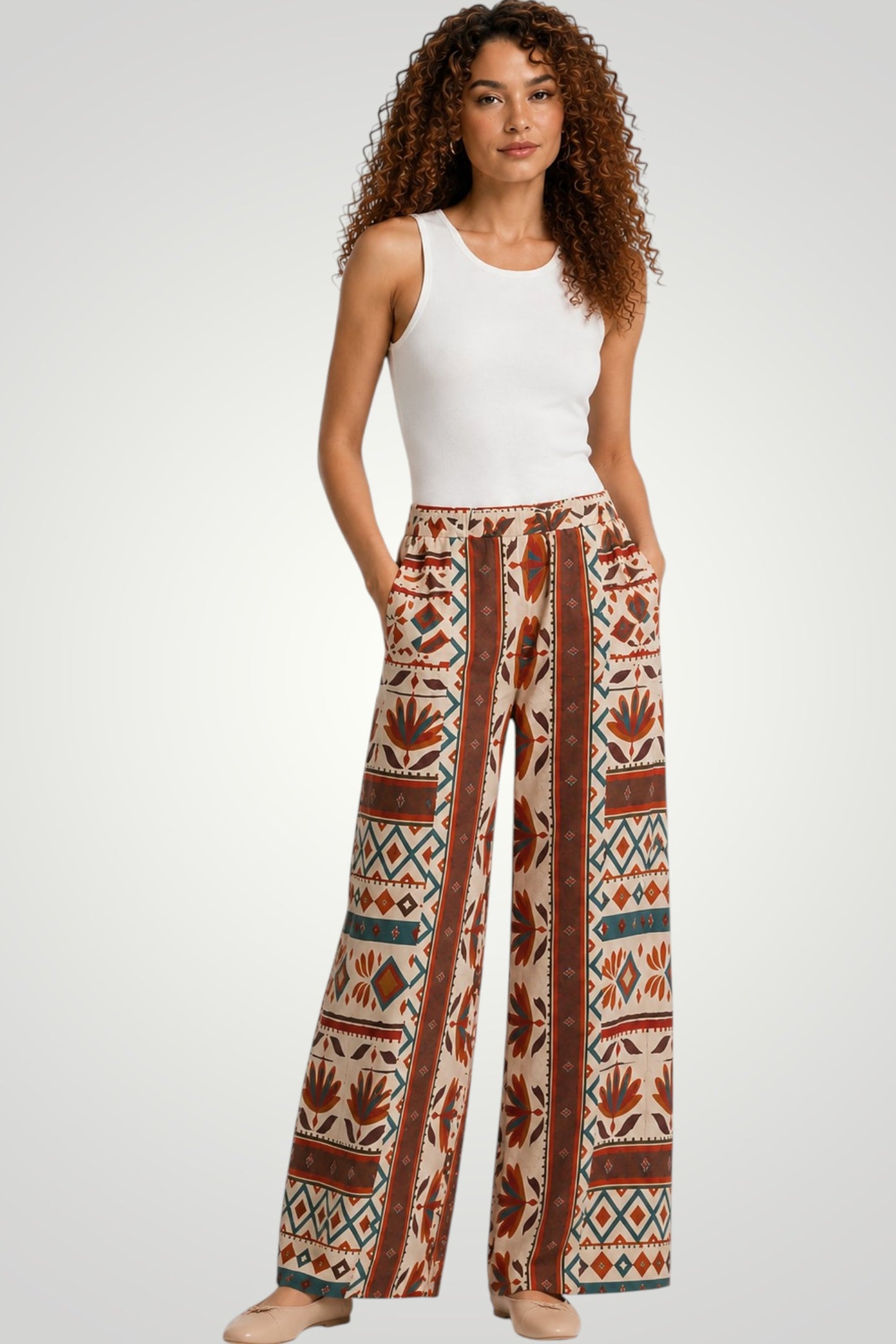Terra Nomad Printed Linen Pants