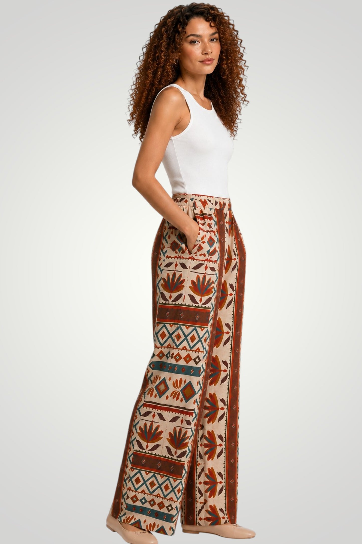 Terra Nomad Printed Linen Pants